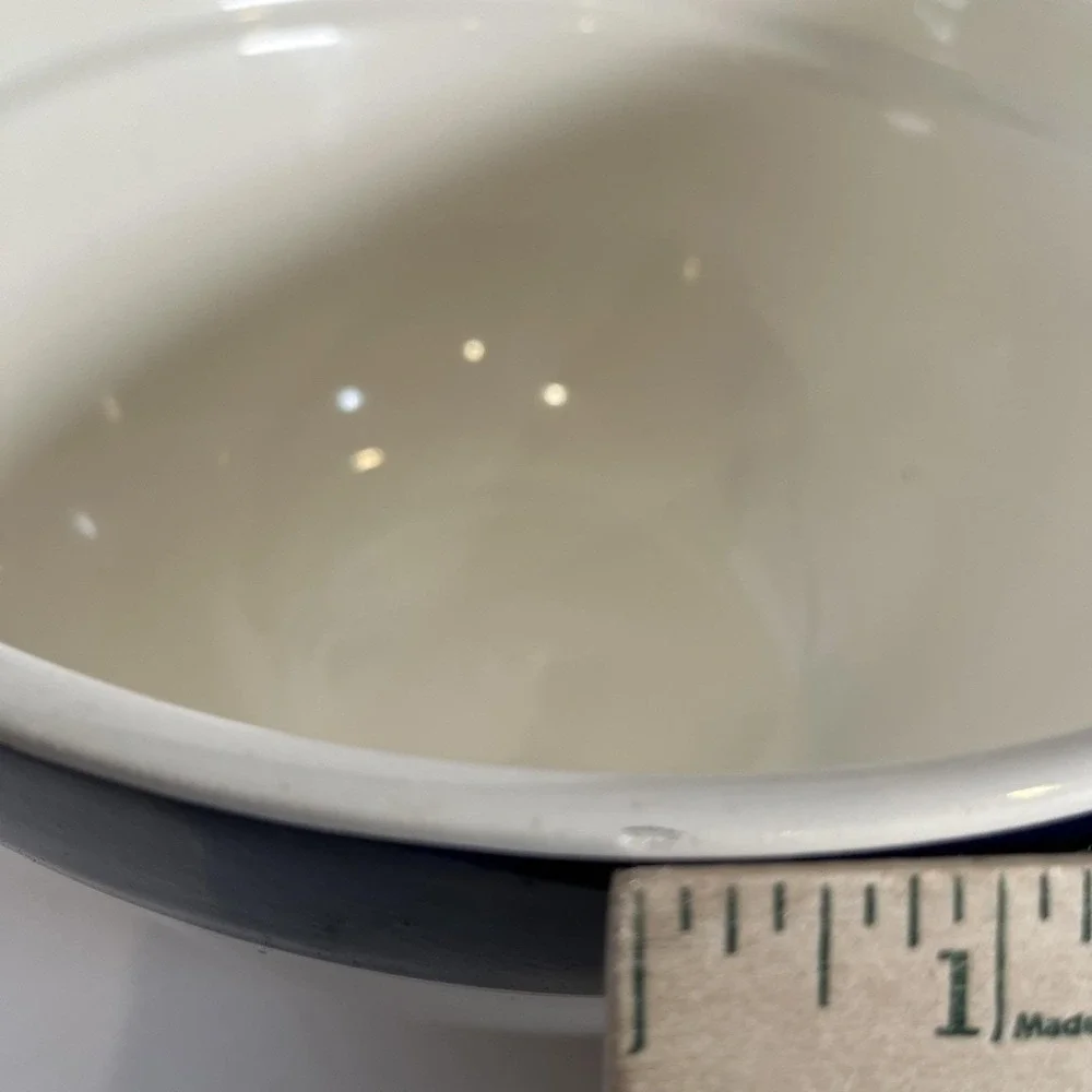 VTG Mickey Gourmet Mixing Bowl Solid Navy Band On Rim. RARE